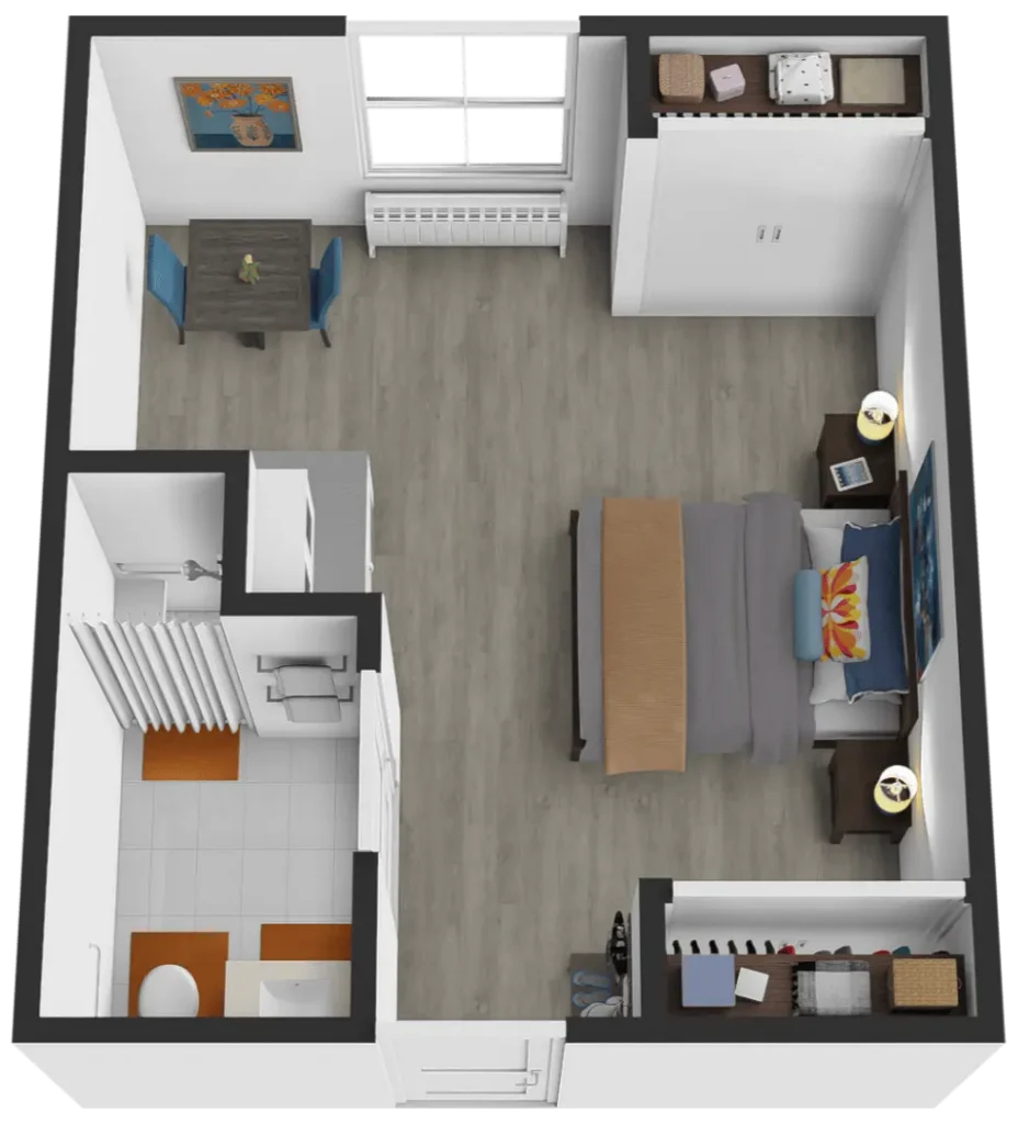 Sodalis Victoria | Deluxe Studio Floor Plan
