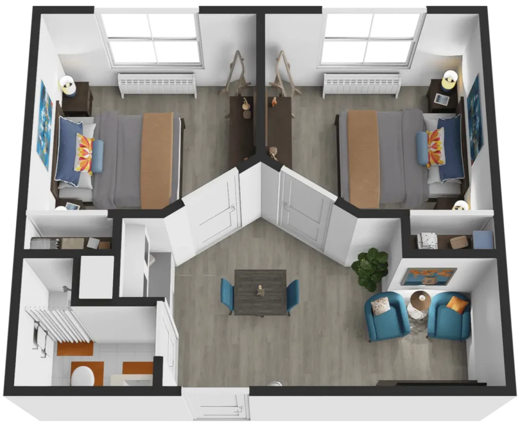 Sodalis Victoria | Two Bedroom Floor Plan